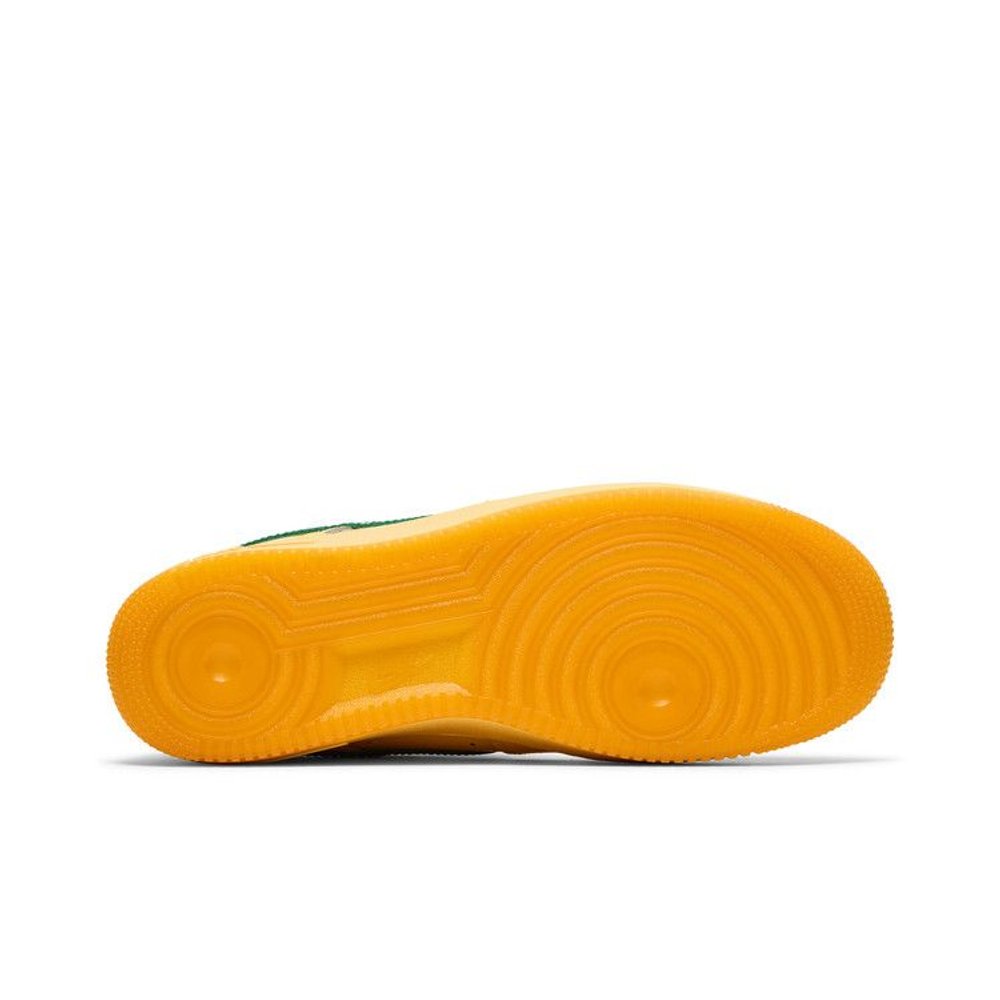 Nike Air Force 1 Low Patent Leather Topaz Gold Pine Green – zadní pohled | Purekickz