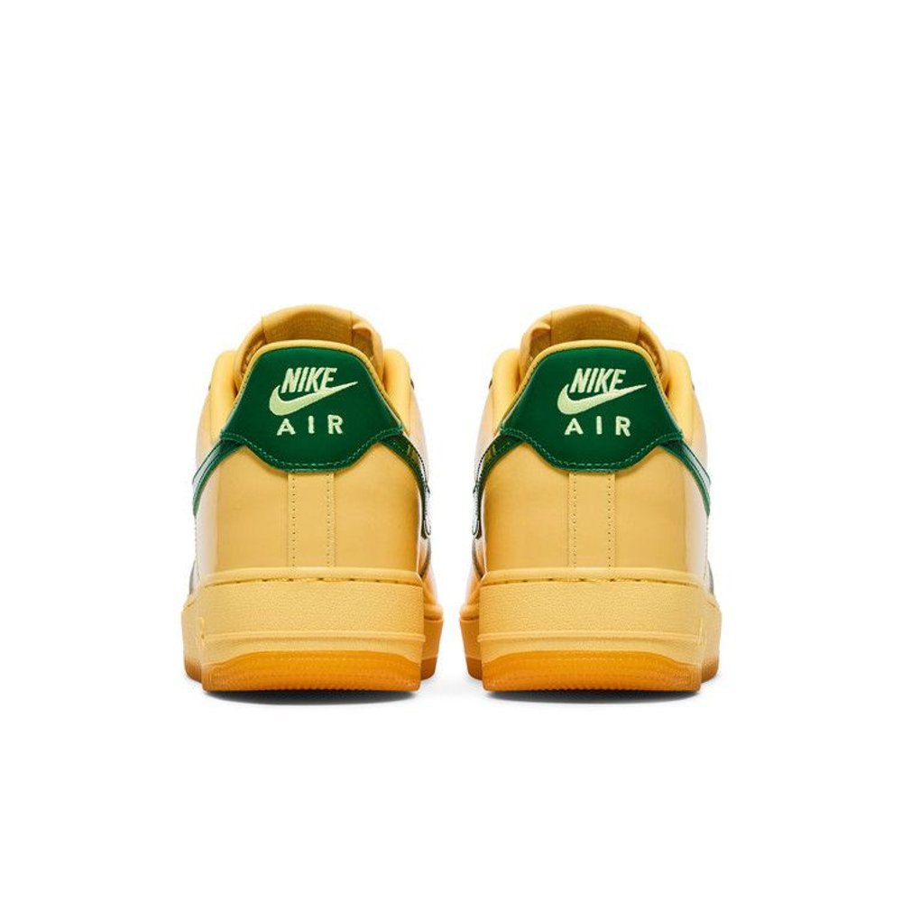 Nike Air Force 1 Low Patent Leather Topaz Gold Pine Green – podrážka | Purekickz