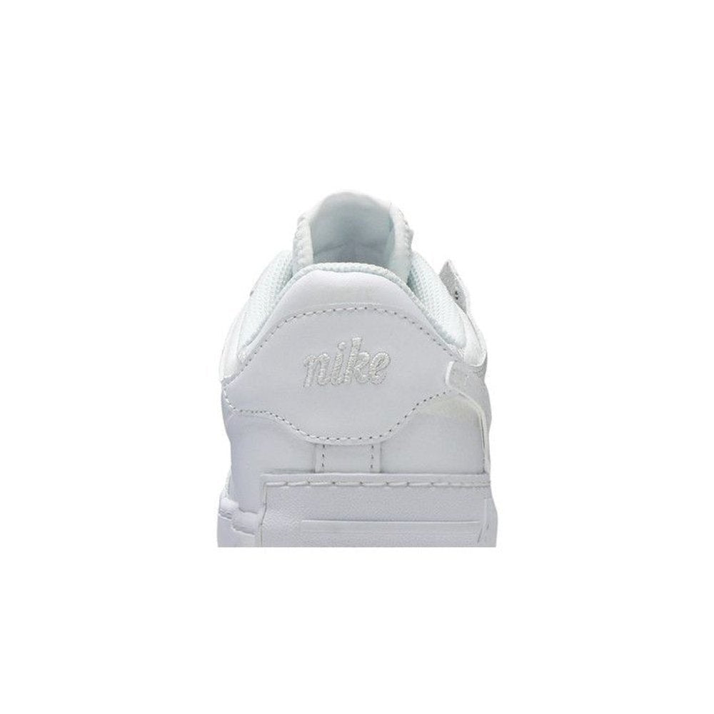 Nike Air Force 1 Low Shadow Triple White (W) – detail materiálu | Purekickz