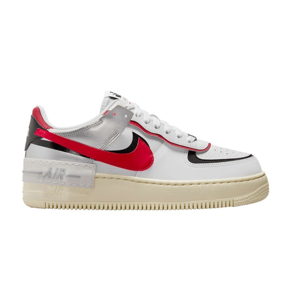 Nike Air Force 1 Low Shadow White Silver Gym Red (Women's)