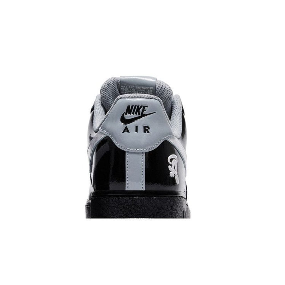Nike Air Force 1 Low Syna Central Cee Black White Smoke Grey – detail materiálu | Purekickz