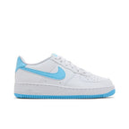 Nike Air Force 1 Low White Aquarius Blue (GS) – boční pohled | Purekickz