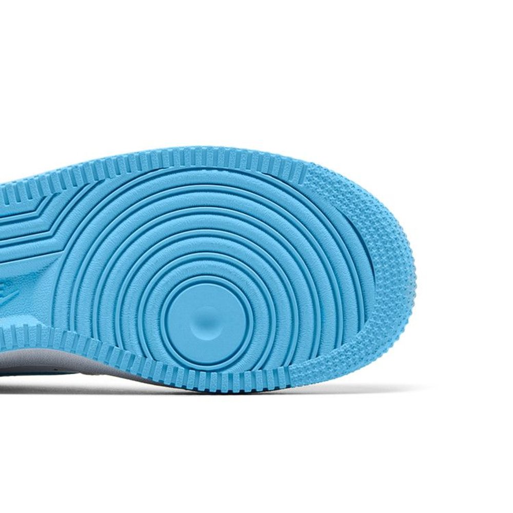 Nike Air Force 1 Low White Aquarius Blue (GS) – pohled shora | Purekickz