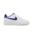 Nike Air Force 1 Low White Deep Royal (GS) – boční pohled | Purekickz