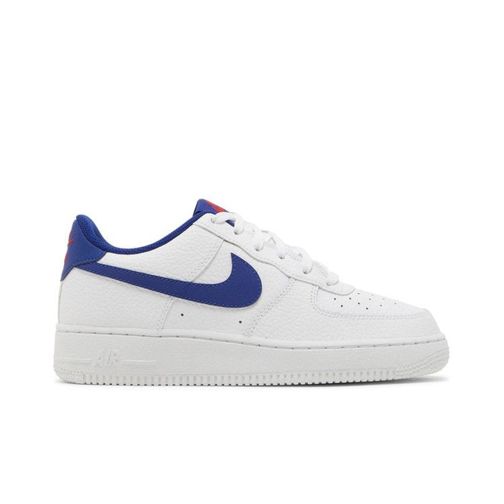 Nike Air Force 1 Low White Deep Royal (GS) – boční pohled | Purekickz