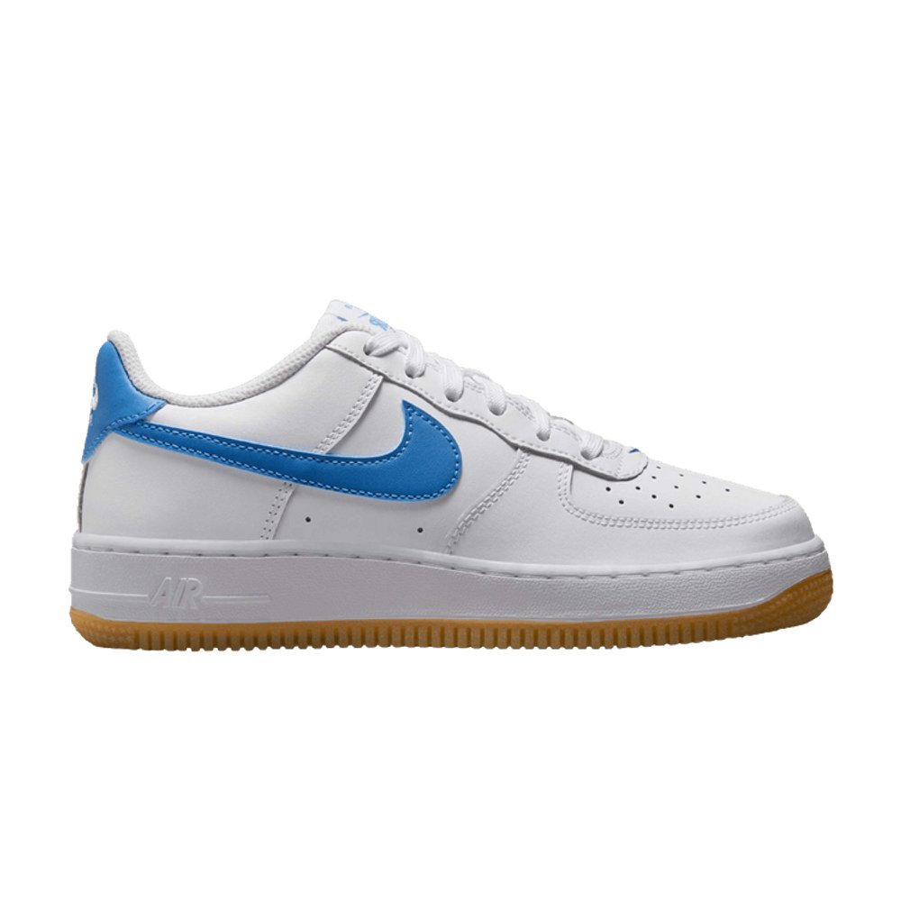 Nike Air Force 1 Low White Gum Light Brown Blue Beyond (GS) – hlavní pohled | Purekickz