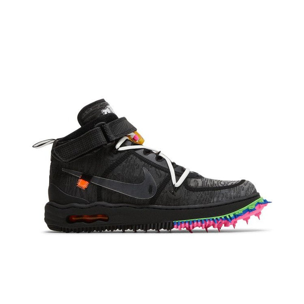 Nike Air Force 1 Mid Off-White Black – boční pohled | Purekickz