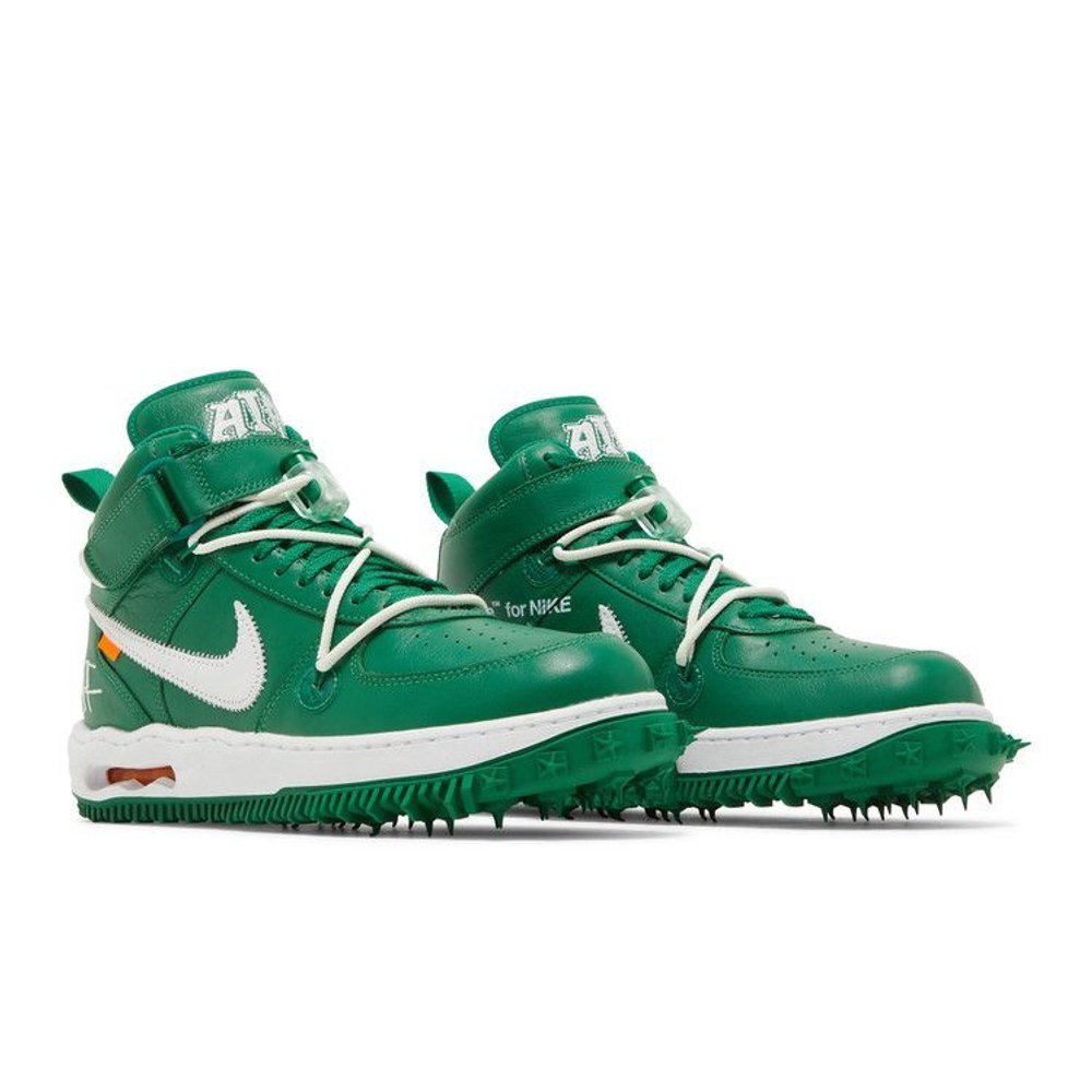 Nike Air Force 1 Mid Off-White Pine Green – lifestyle foto | Purekickz