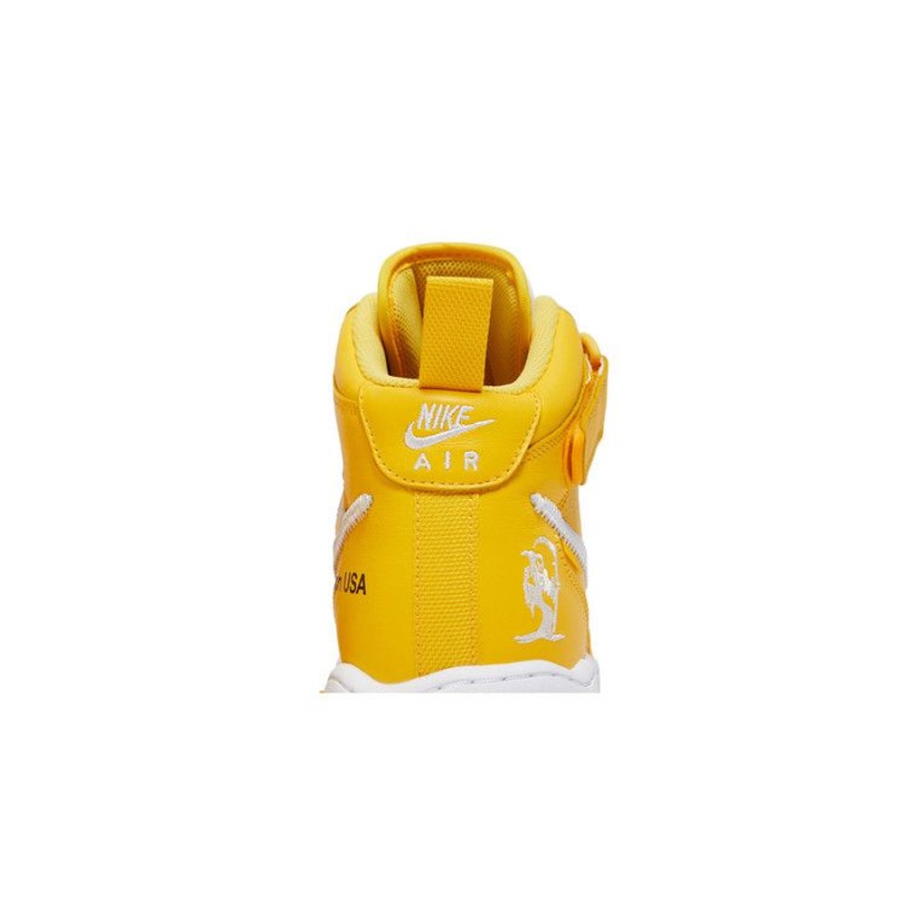 Nike Air Force 1 Mid SP Off-White Varsity Maize – detail materiálu | Purekickz