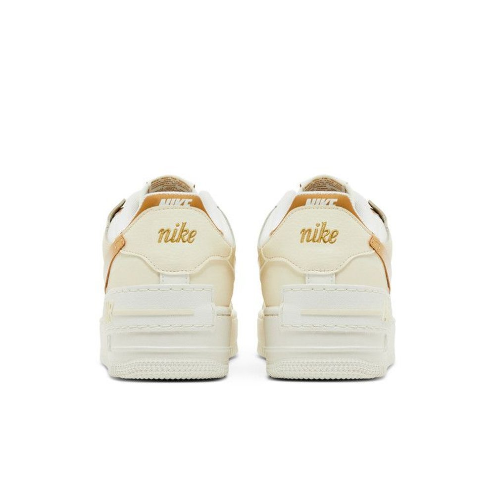 Nike Air Force 1 Shadow Sail Coconut Milk Metallic Gold (W) – podrážka | Purekickz