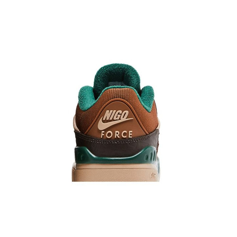 Nike Air Force 3 Low SP Nigo Baroque Brown – detail materiálu | Purekickz