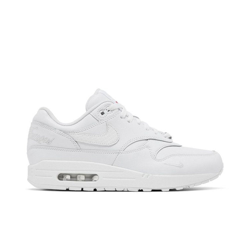Nike Air Max 1 '87 SP Supreme Triple White – boční pohled | Purekickz