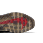 Nike Air Max 1 Premium 'Dark Smoke Grey Flash Crimson' – pohled shora | Purekickz