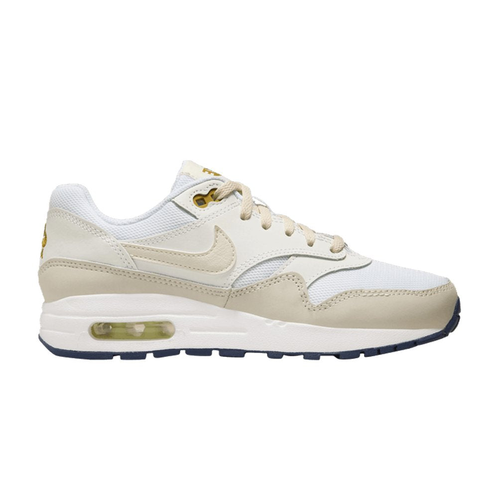 Nike Air Max 1 White Bronzine Barely Volt Light Orewood Brown (GS) – hlavní pohled | Purekickz