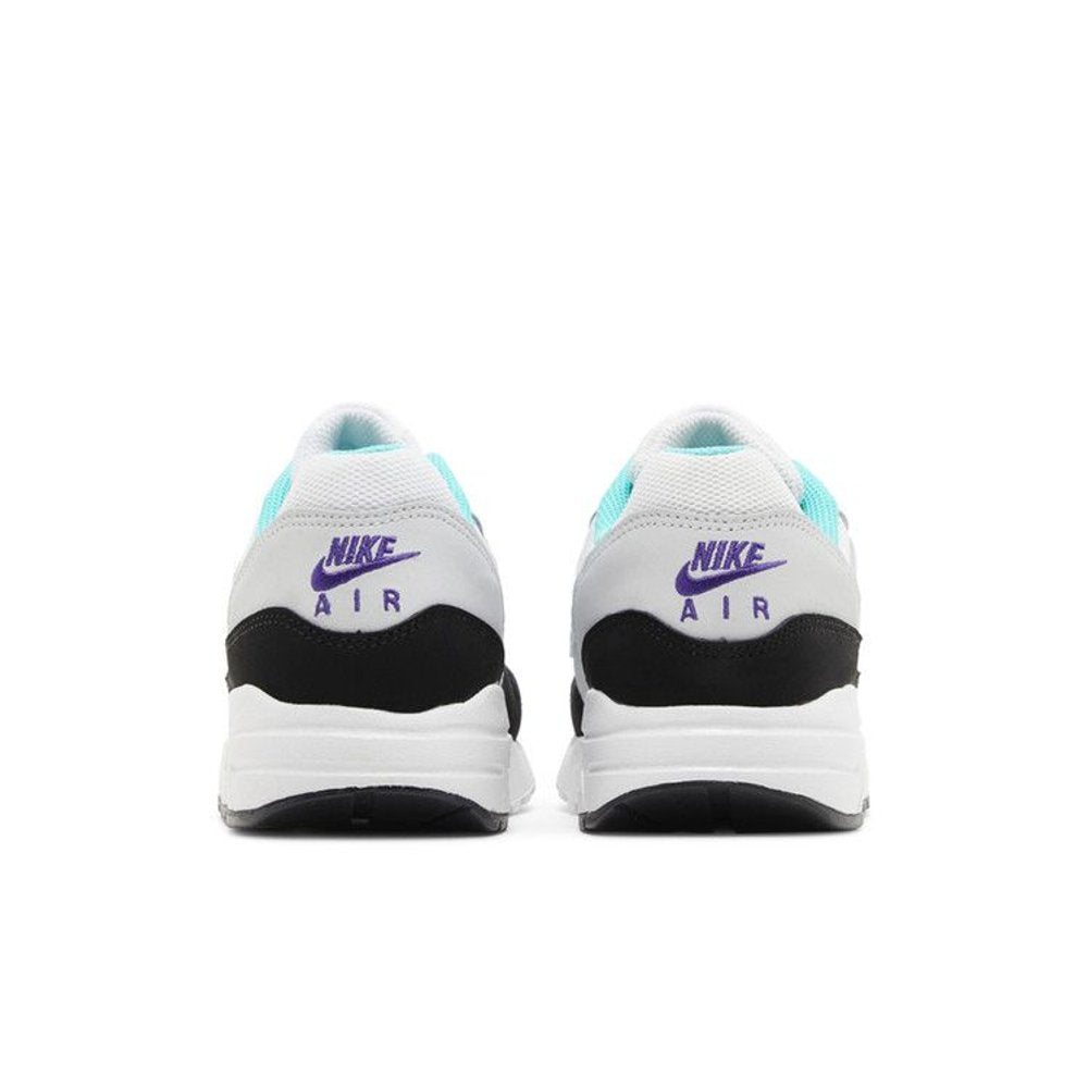 Nike Air Max 1 White Pure Platinum Court Purple Hyper Jade (GS) – podrážka | Purekickz