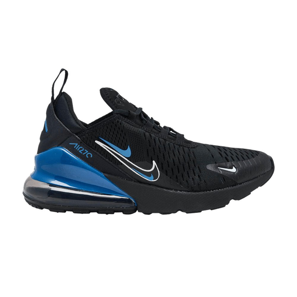 Nike Air Max 270 Multi-Swoosh Black Dark Marina Blue (GS) – boční pohled | Purekickz