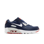Nike Air Max 90 Leather Obsidian Track Red (GS) – boční pohled | Purekickz