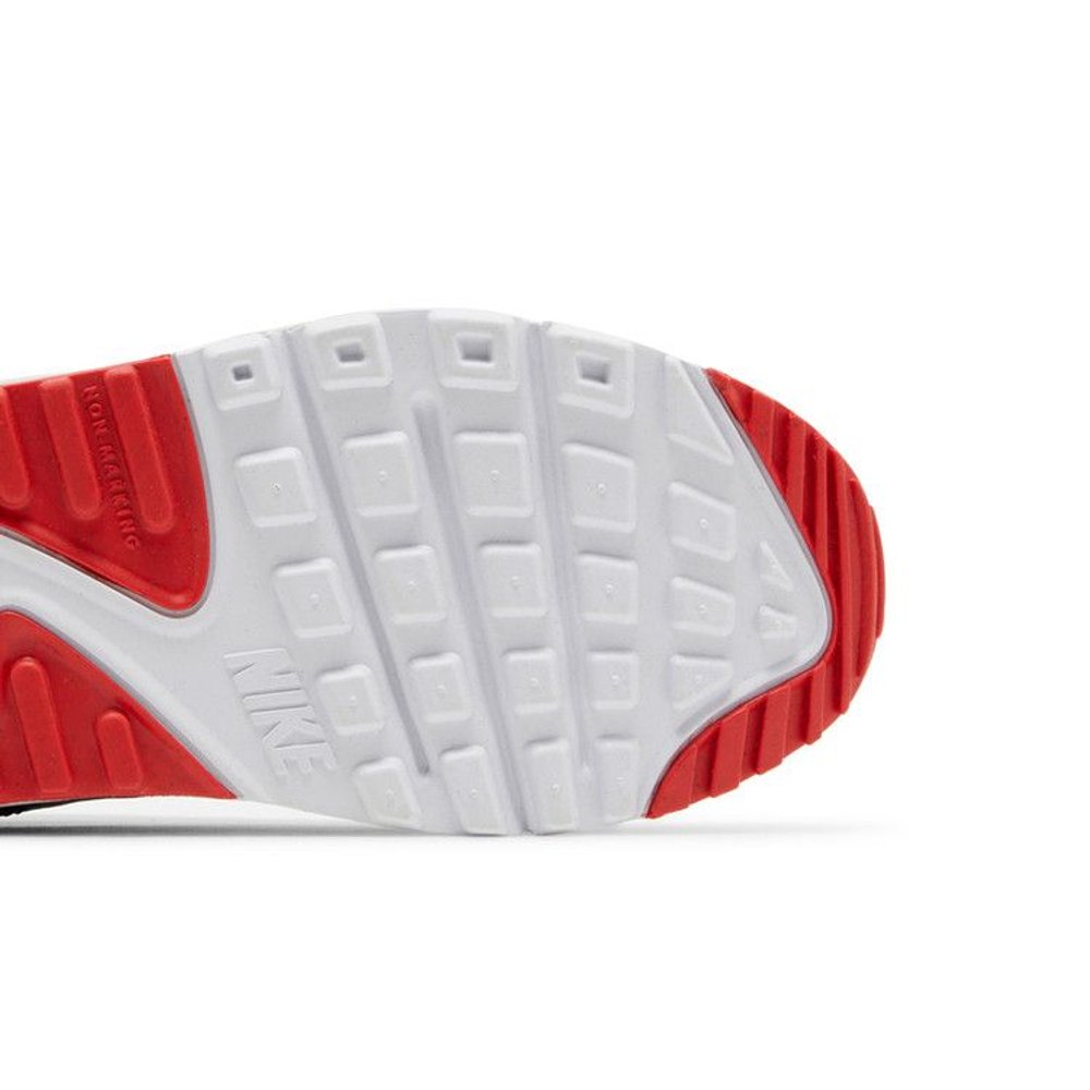 Nike Air Max 90 Leather Obsidian Track Red (GS) – pohled shora | Purekickz