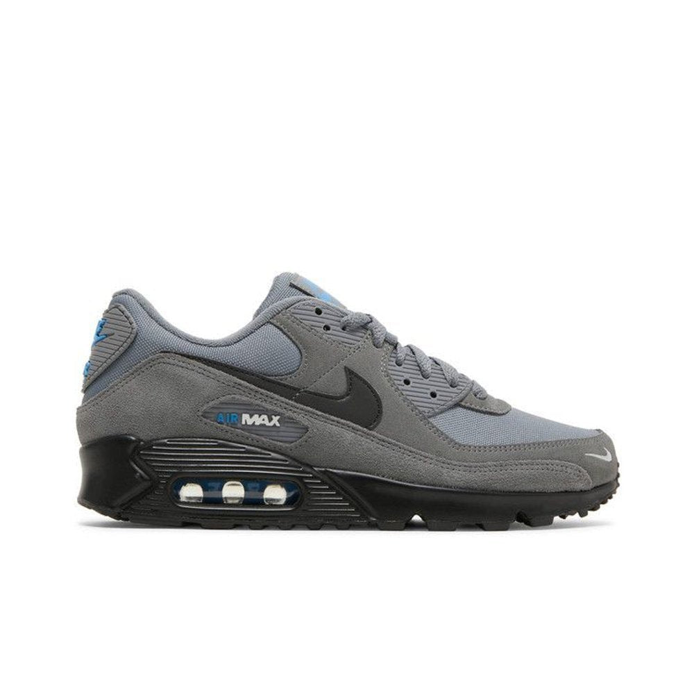 Nike Air Max 90 Smoke Grey Light Photo Blue – boční pohled | Purekickz