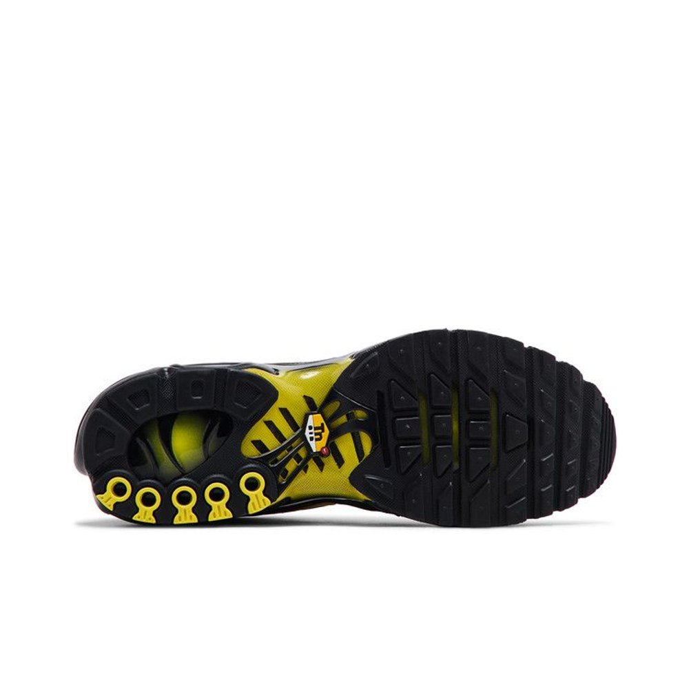 Nike Air Max Plus Black Opti Yellow – zadní pohled | Purekickz