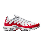Nike Air Max Plus White University Red Wolf Grey – boční pohled | Purekickz