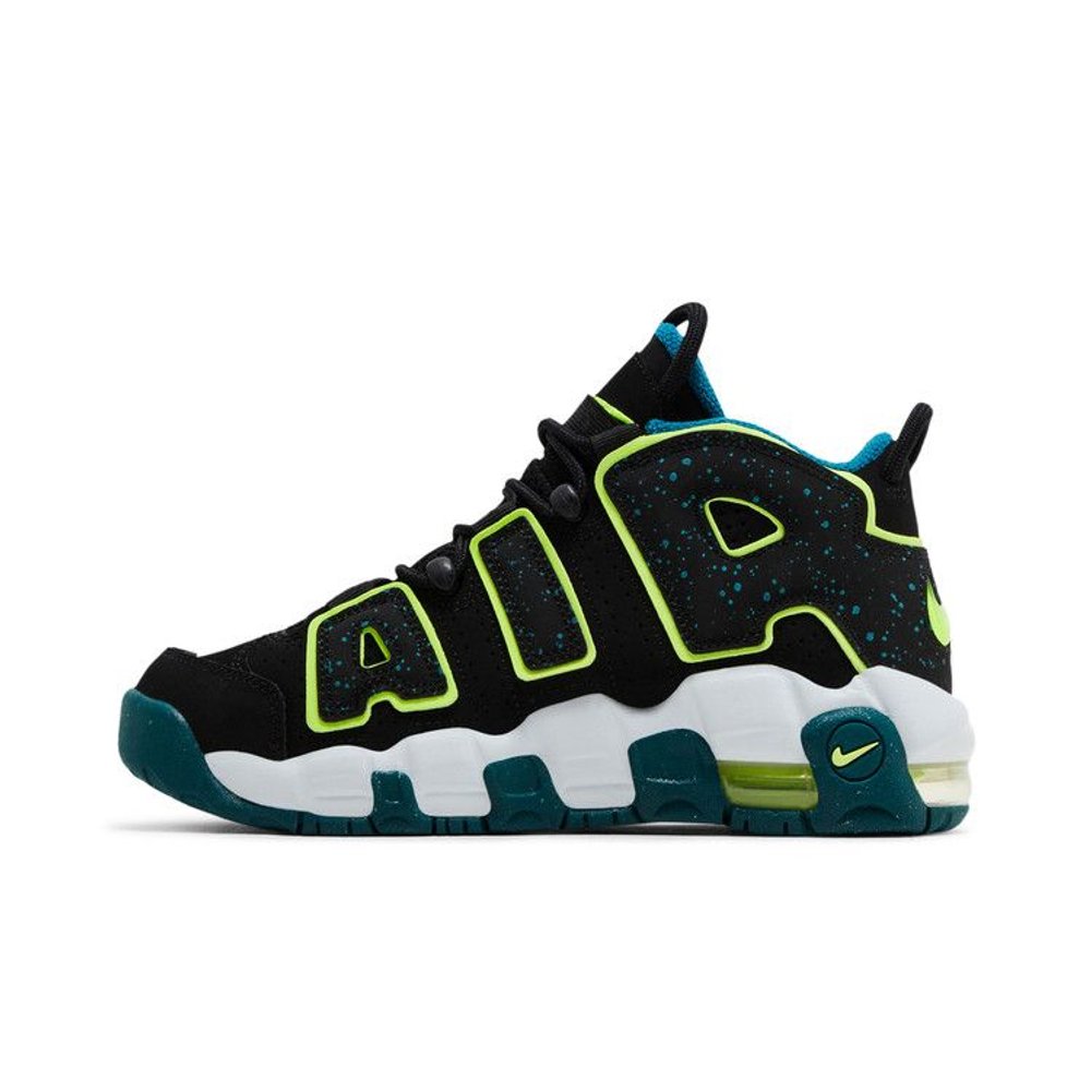 Nike Air More Uptempo Low Black Geode Teal (GS)