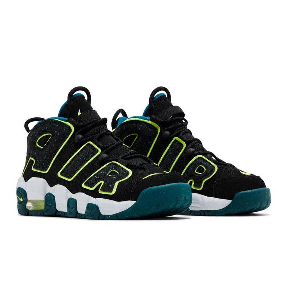 Nike Air More Uptempo Low Black Geode Teal (GS)
