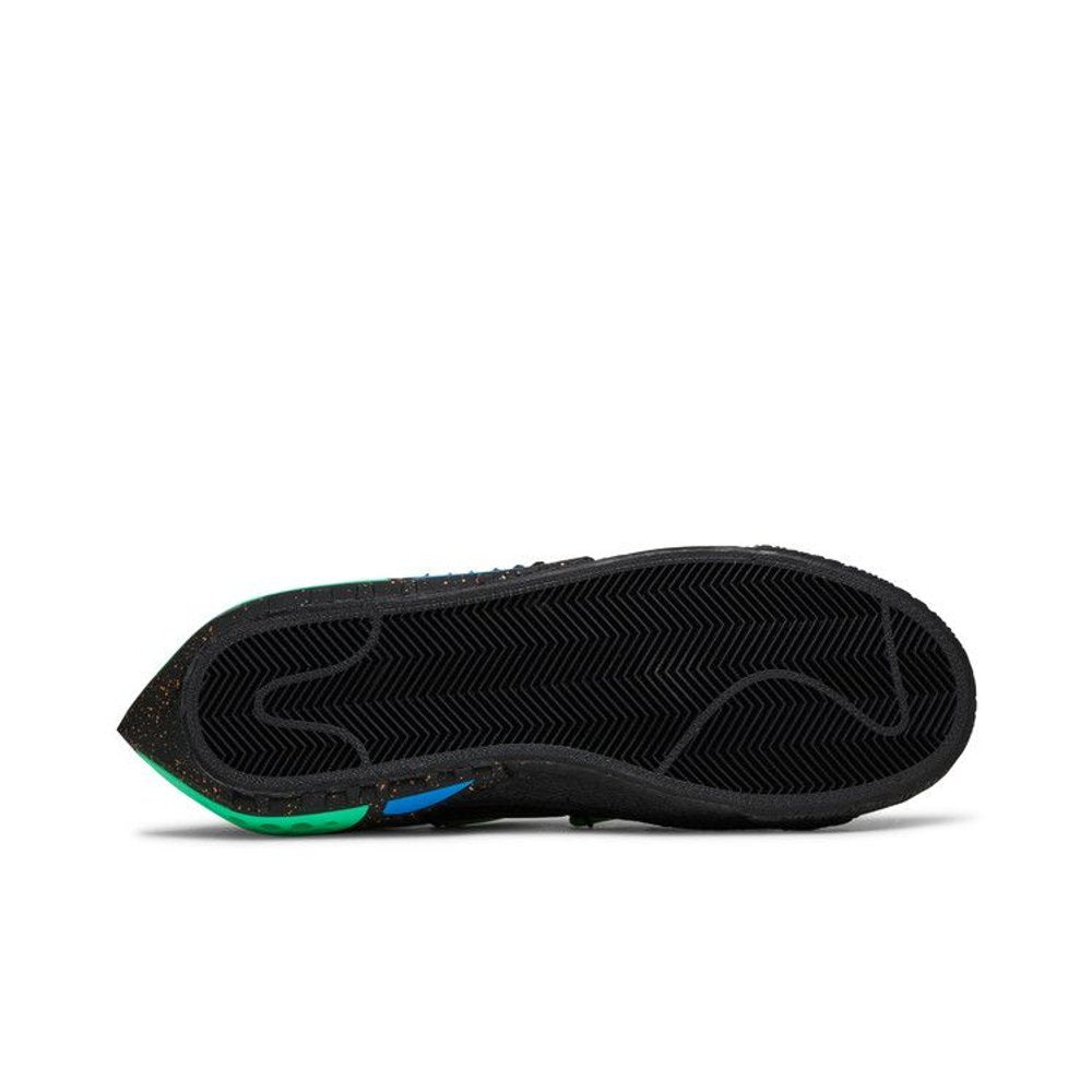 Nike Blazer Low Off-White Black Electro Green – zadní pohled | Purekickz