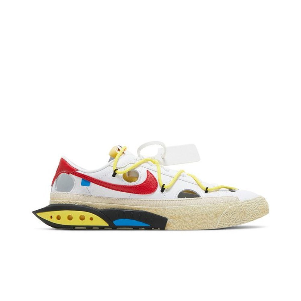 Nike Blazer Low Off-White University Red – boční pohled | Purekickz