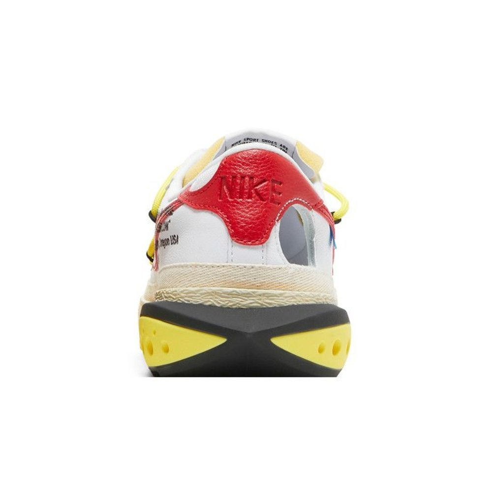 Nike Blazer Low Off-White University Red – detail materiálu | Purekickz