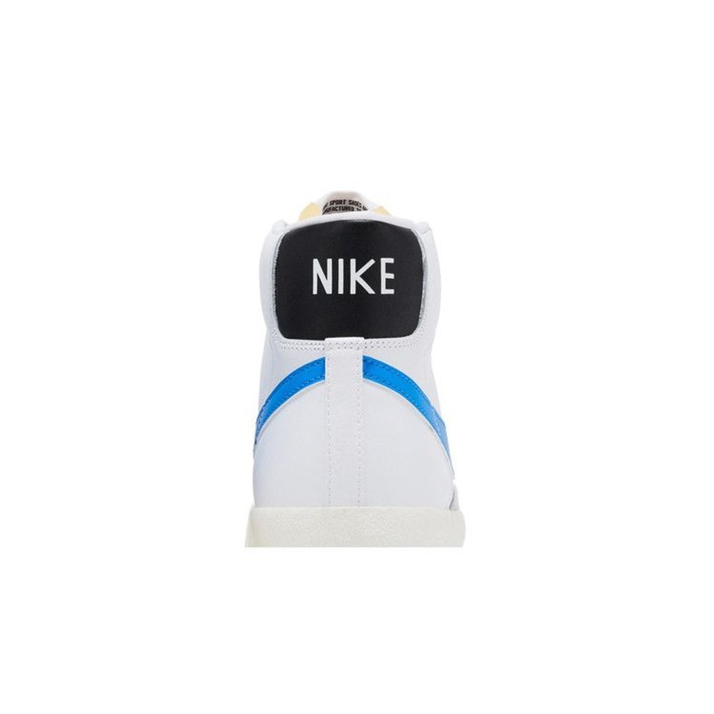 Nike Blazer Mid 77 Vintage White Light Photo Blue Black Sail – detail materiálu | Purekickz