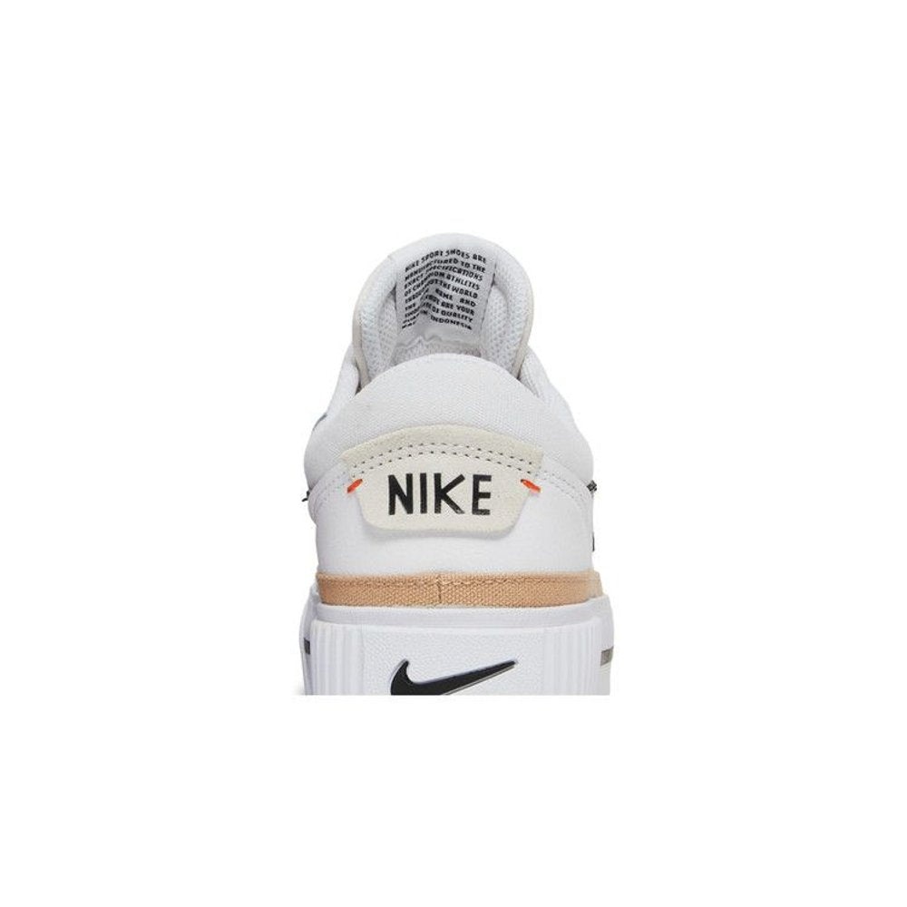 Nike Court Legacy Lift White Black (W) – detail materiálu | Purekickz
