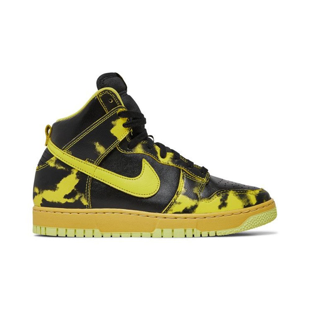 Nike Dunk High 1985 SP Yellow Acid Wash – boční pohled | Purekickz