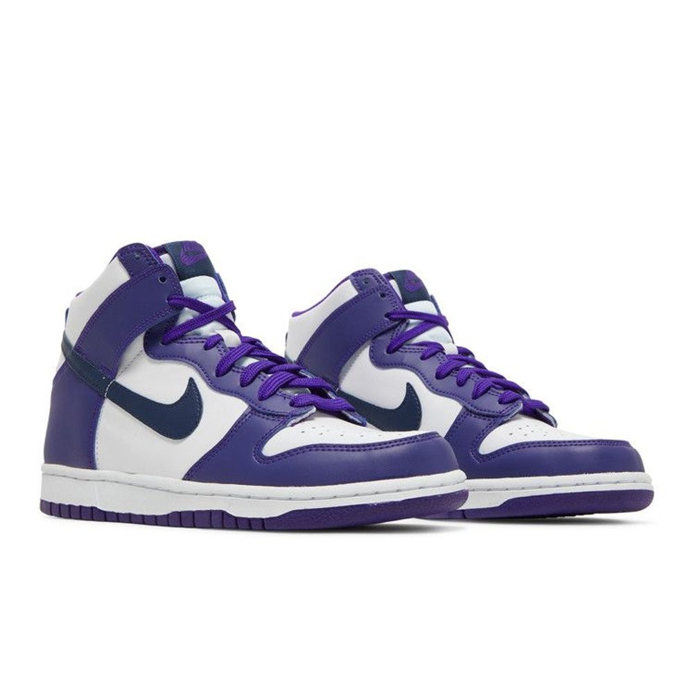 Nike Dunk High Electro Purple Midnight Navy (GS) – lifestyle foto | Purekickz