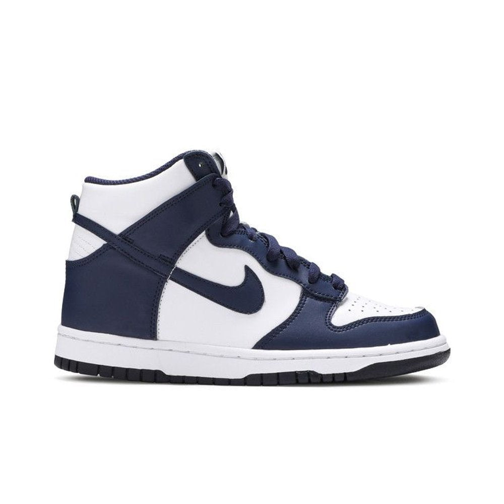 Nike Dunk High  Midnight Navy (GS) – boční pohled | Purekickz