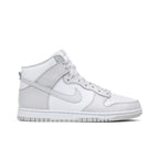 Nike Dunk High Retro White Vast Grey – boční pohled | Purekickz