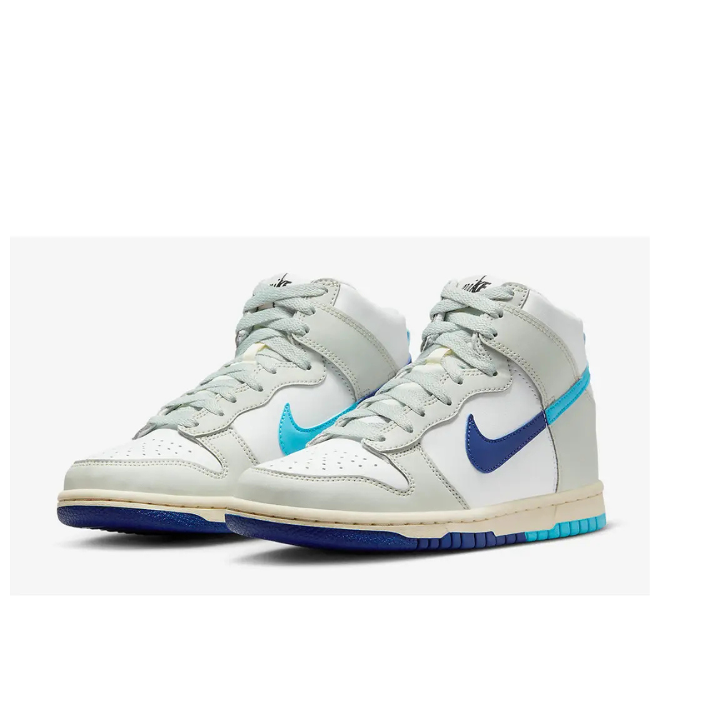 Nike Dunk High Summit White Baltic Blue (GS) – boční pohled | Purekickz