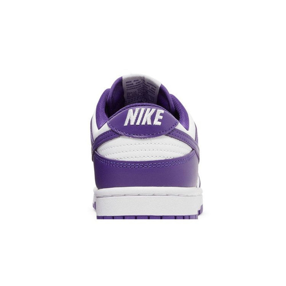Nike Dunk Low Championship Court Purple – detail materiálu | Purekickz