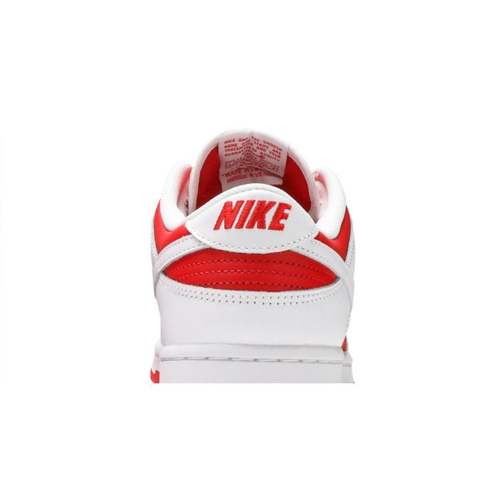 Nike Dunk Low Championship Red – detail materiálu | Purekickz