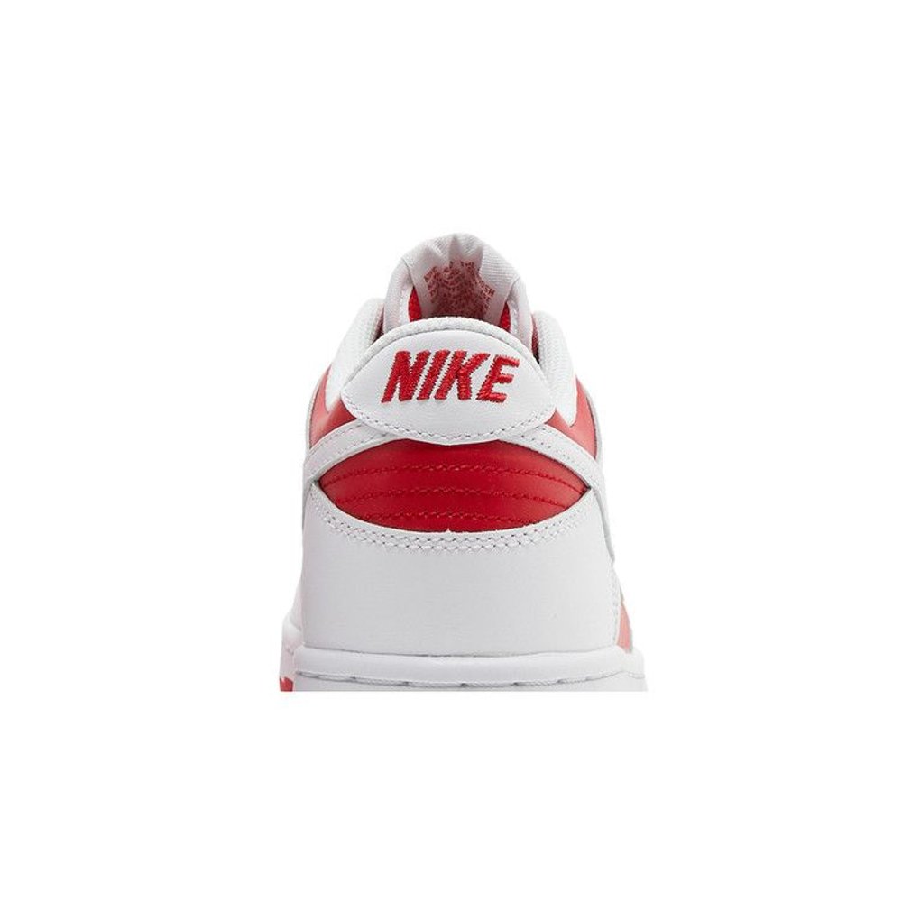 Nike Dunk Low Championship Red (GS) – detail materiálu | Purekickz