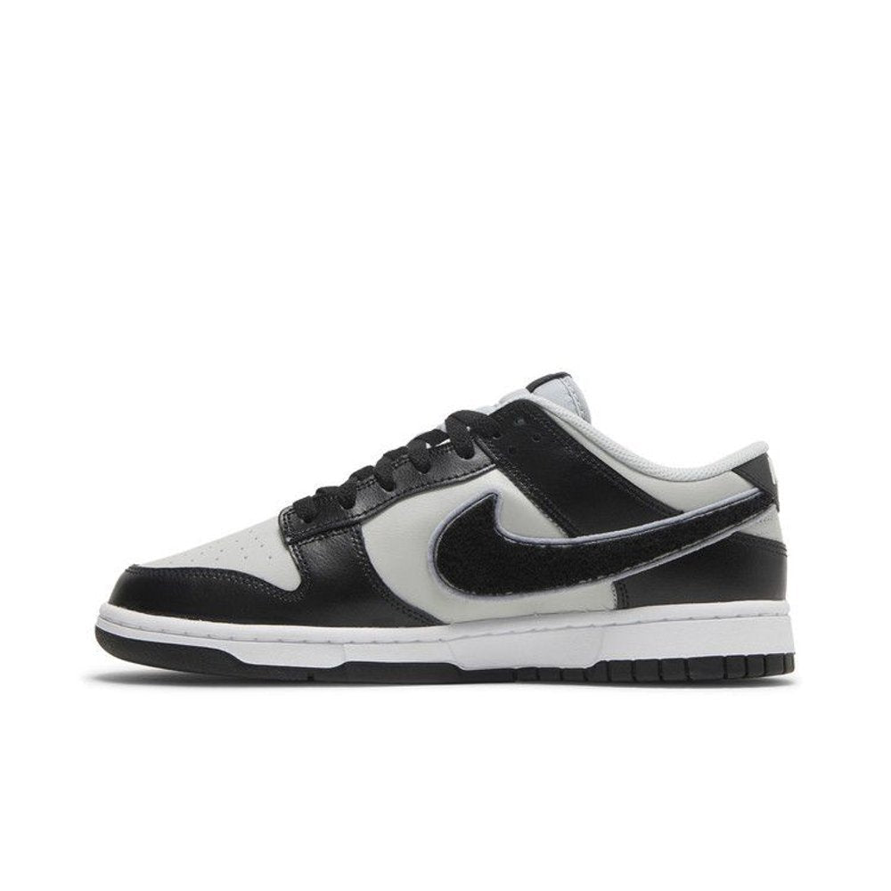 Nike Dunk Low Chenille Swoosh - Black Grey Fog – hlavní pohled | Purekickz