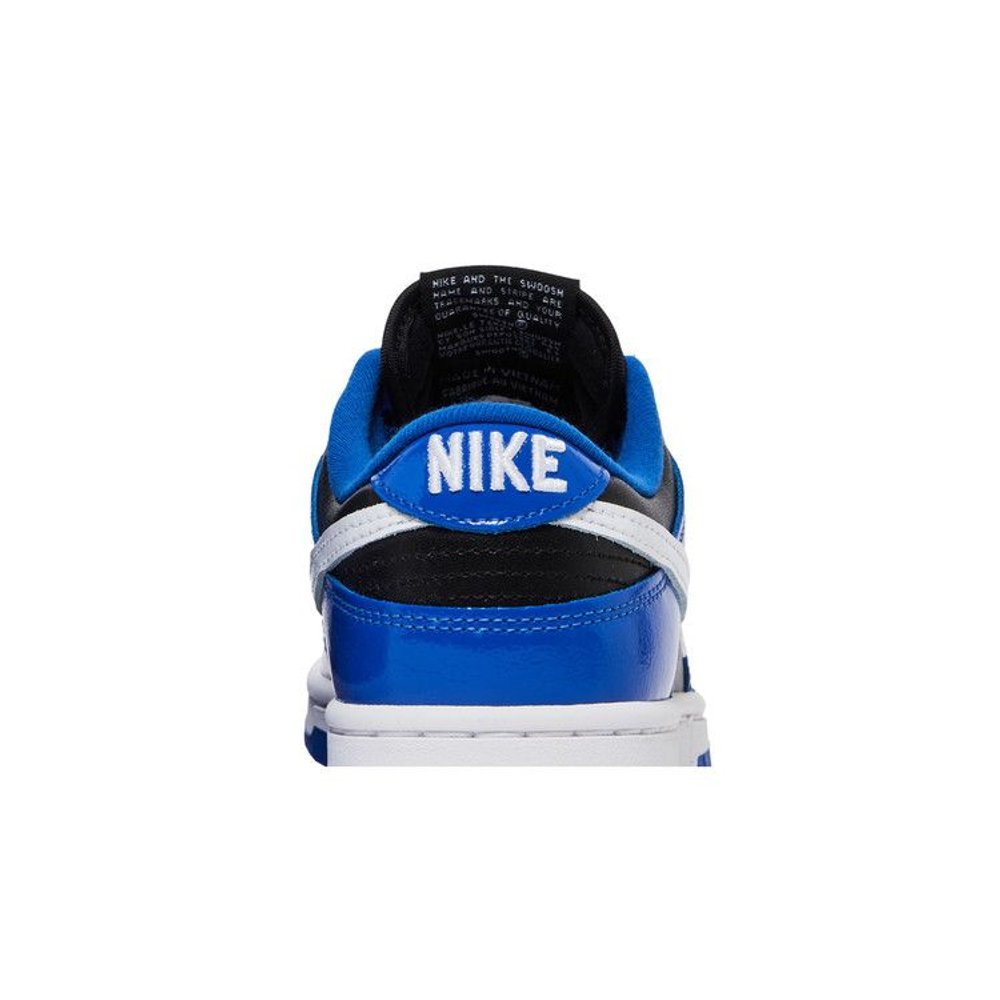 Nike Dunk Low Essential Game Royal Black White (W) – detail materiálu | Purekickz