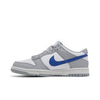 Nike Dunk Low Mini Swoosh Wolf Grey Game Royal (GS) – hlavní pohled | Purekickz