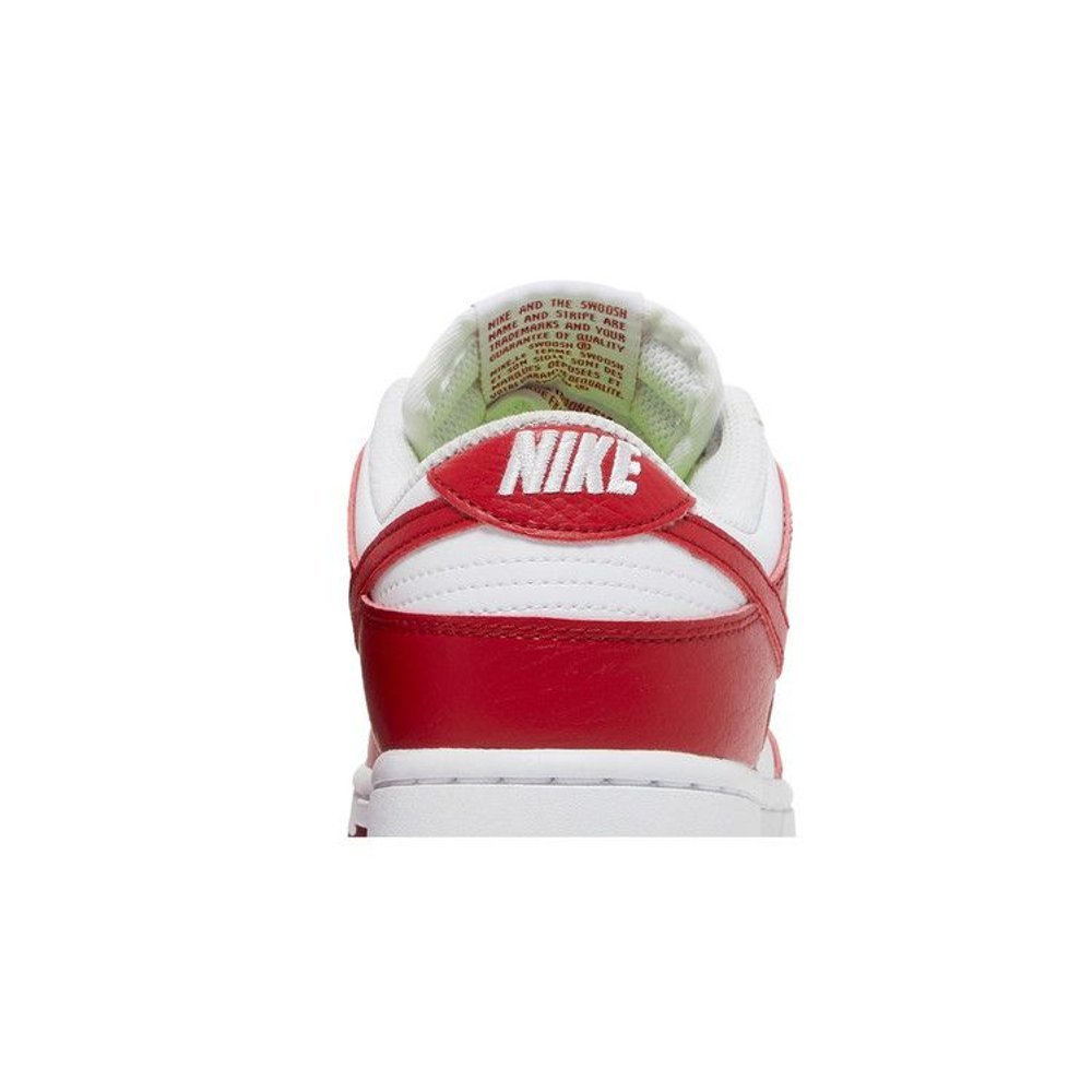 Nike Dunk Low Next Nature White Gym Red – detail materiálu | Purekickz