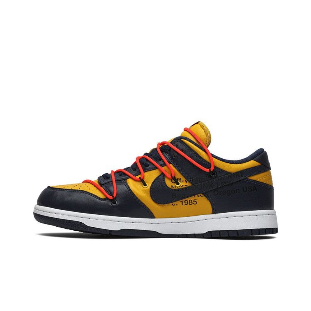 Nike Dunk Low Off-White University Gold – hlavní pohled | Purekickz