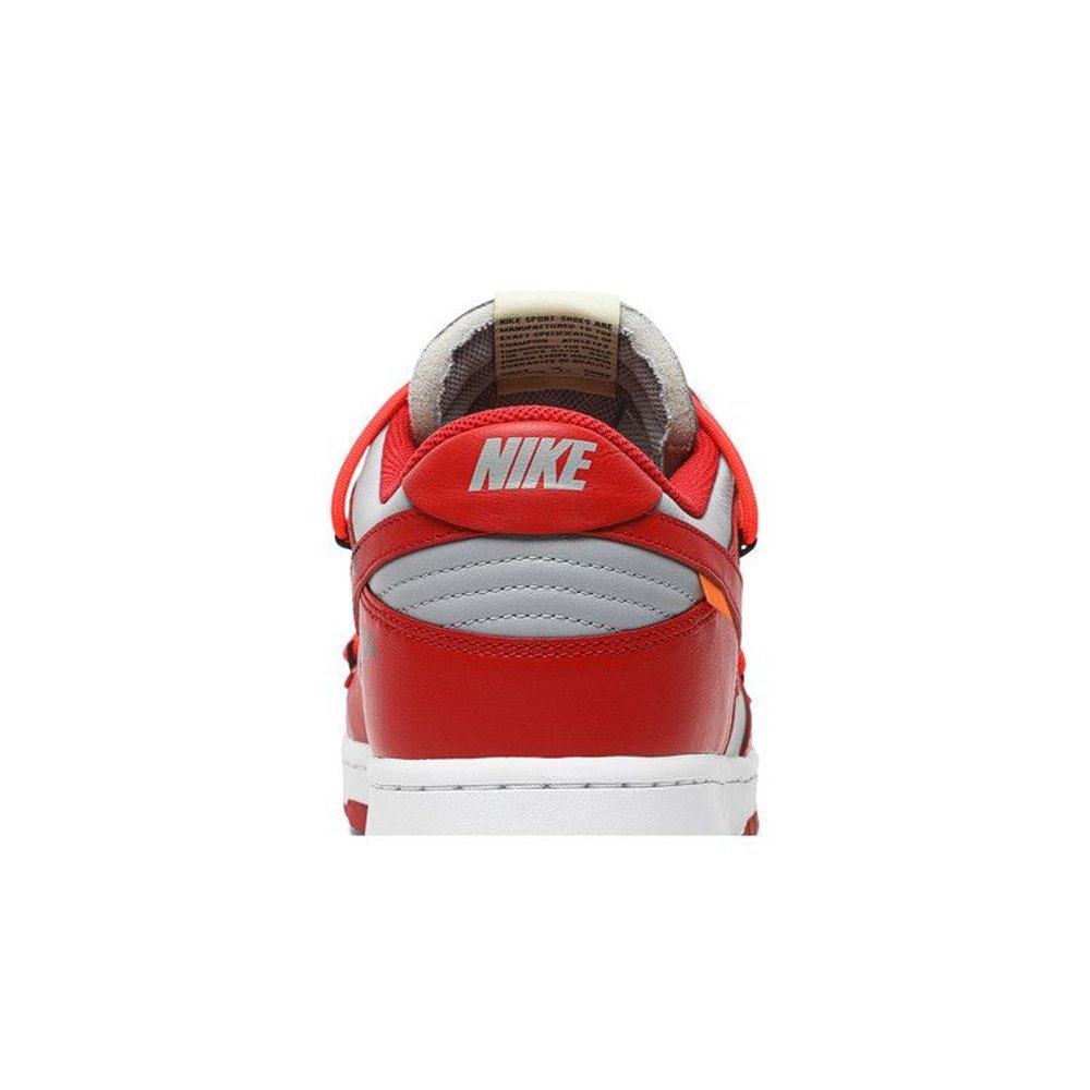 Nike Dunk Low Off-White University Red – detail materiálu | Purekickz