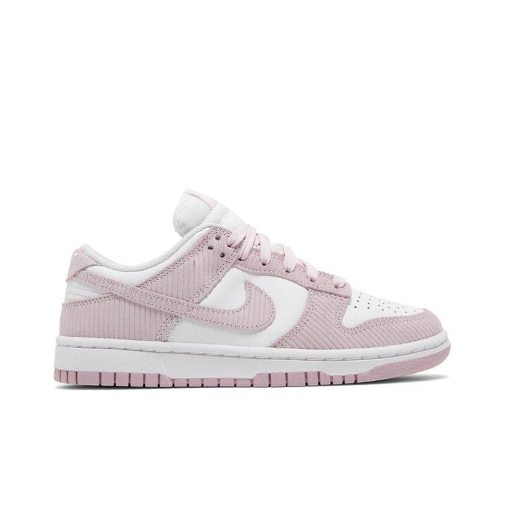 Nike Dunk Low Pink Corduroy – boční pohled | Purekickz