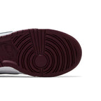 Nike Dunk Low Retro White Night Maroon – pohled shora | Purekickz