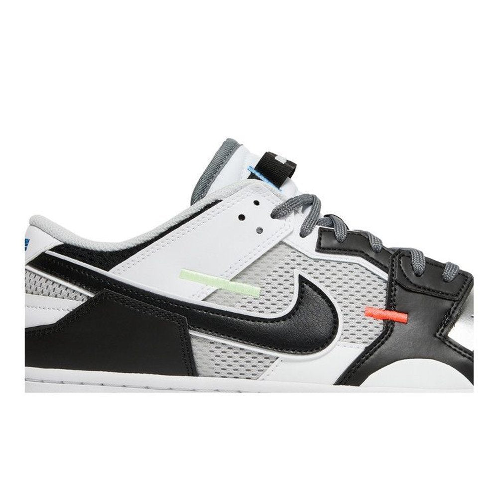 Nike Dunk Low Scrap Black Neutral Grey University Blue White – detail | Purekickz