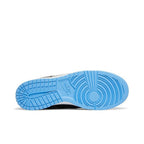 Nike Dunk Low Scrap Black Neutral Grey University Blue White – zadní pohled | Purekickz